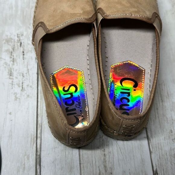 Circus by Sam Edelman Suede Espadrille Platform Tan Shoes size 7 - Picture 7 of 9